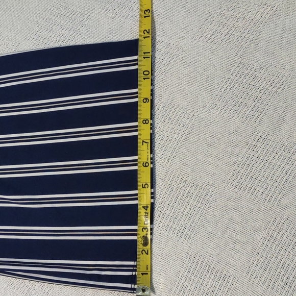 ♥️ New Directions Navy Striped Jumpsuit Romper, Medium - Picture 7 of 13